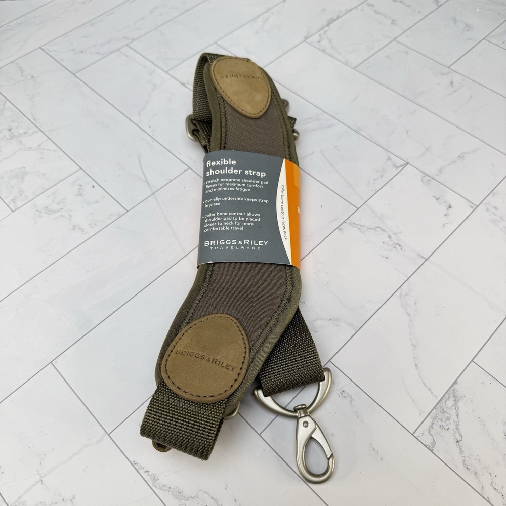 Briggs and Riley Travelware Flexible Shoulder Strap Luggage Bag Olive Green